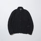 HAND KNITTING MESH SHIRT, BLACK