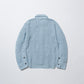 HAND KNITTING MESH SHIRT, STEEL BLUE