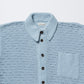 HAND KNITTING MESH SHIRT, STEEL BLUE