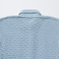 HAND KNITTING MESH SHIRT, STEEL BLUE