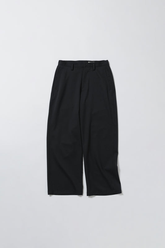 WOOL GABARDINE ASHLEY SLACKS, BLACK