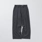 WOOL GABARDINE ASHLEY SLACKS, CHARCOAL GRAY