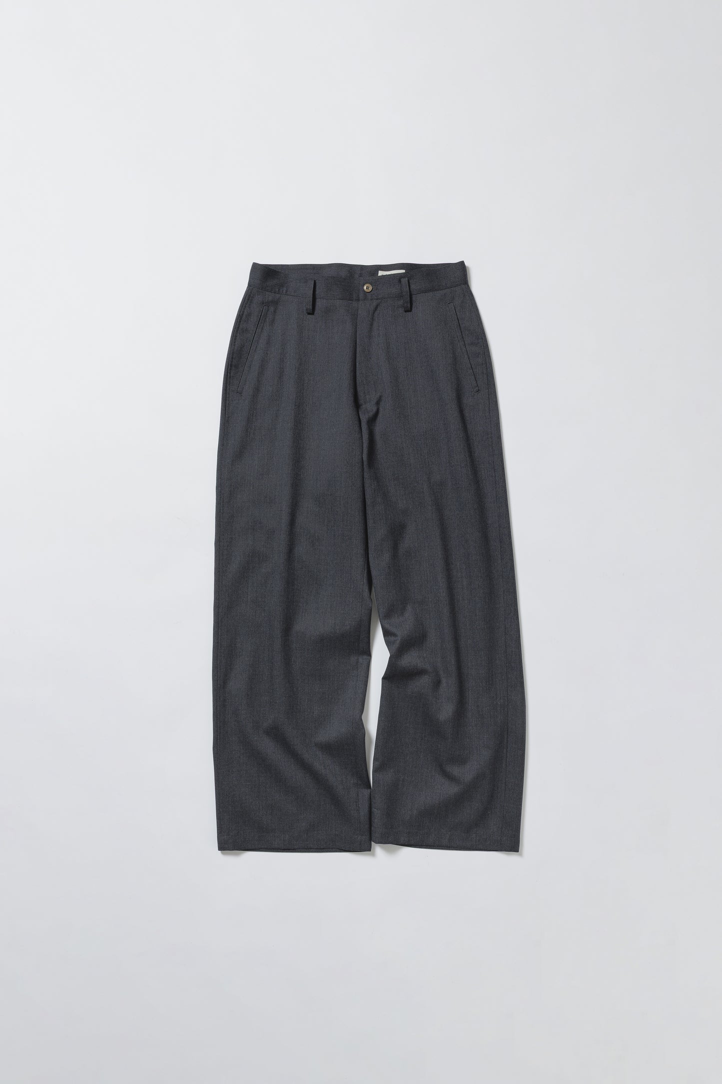 WOOL GABARDINE ASHLEY SLACKS, CHARCOAL GRAY