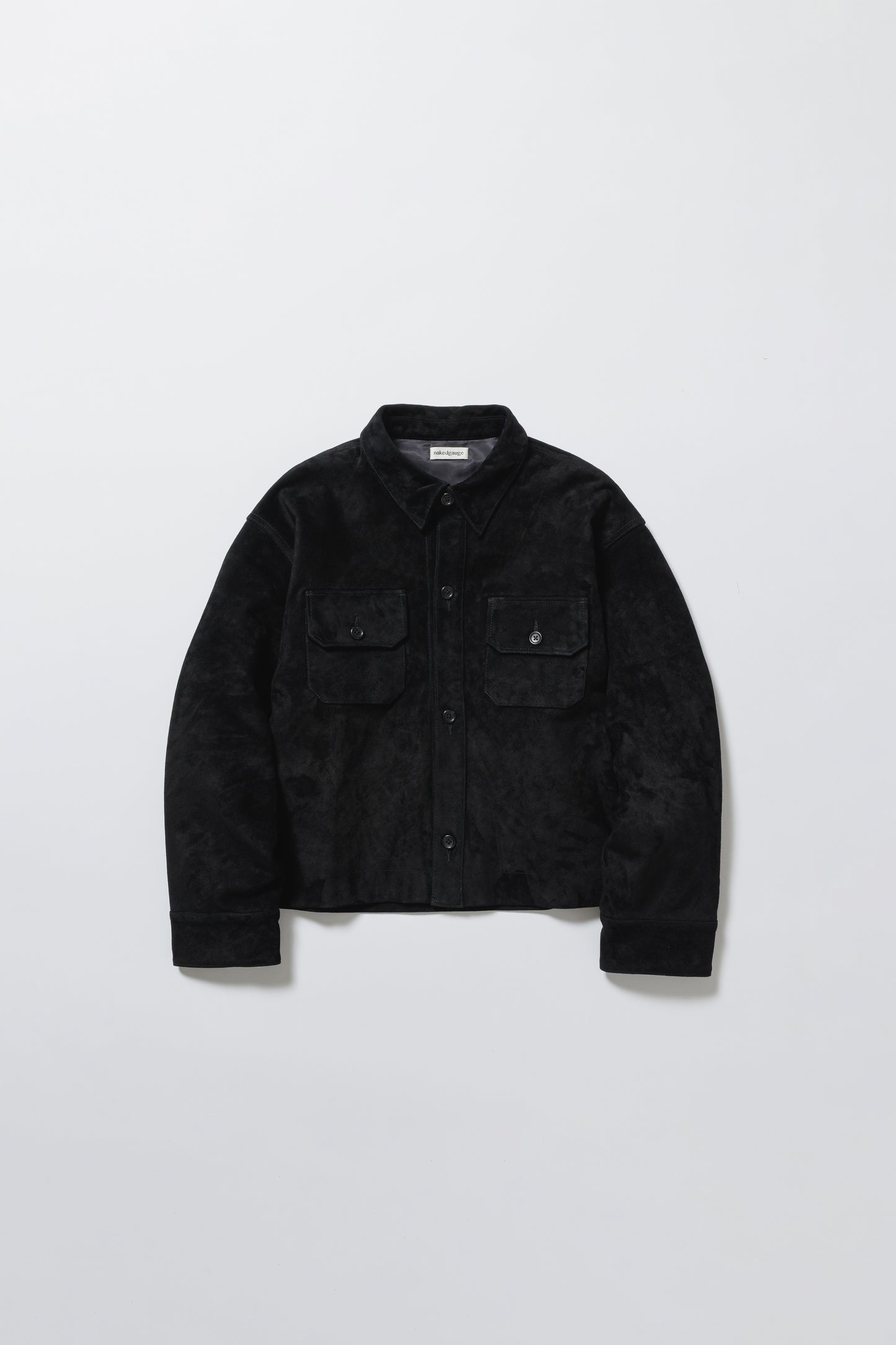 GOAT SUEDE CPO JACKET, BLACK