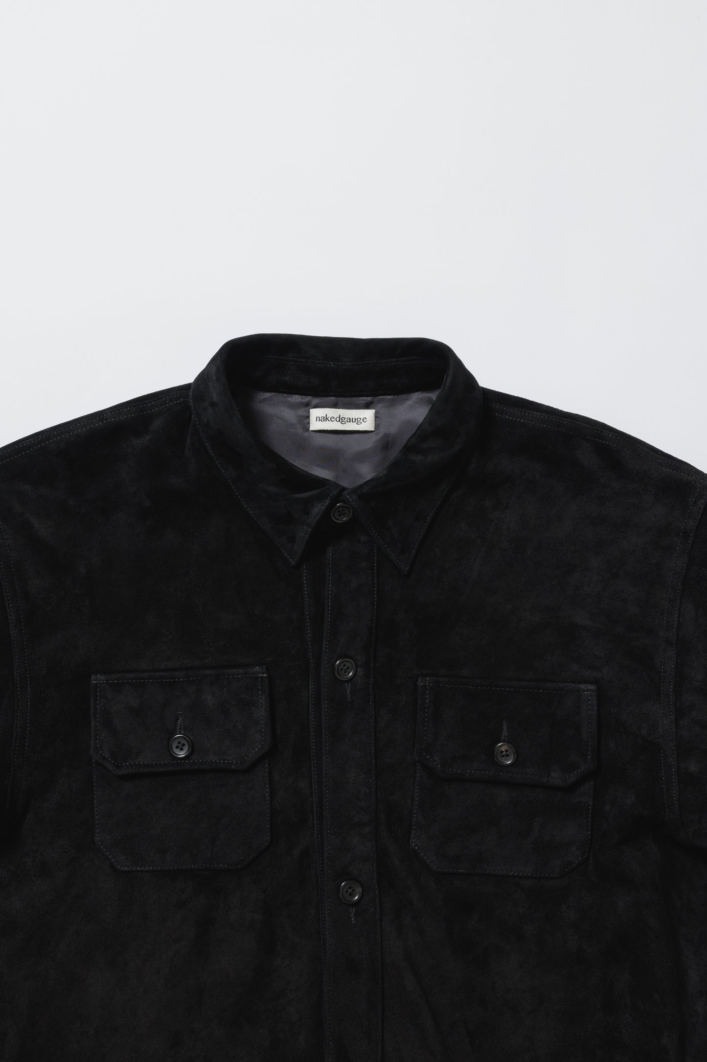 GOAT SUEDE CPO JACKET, BLACK