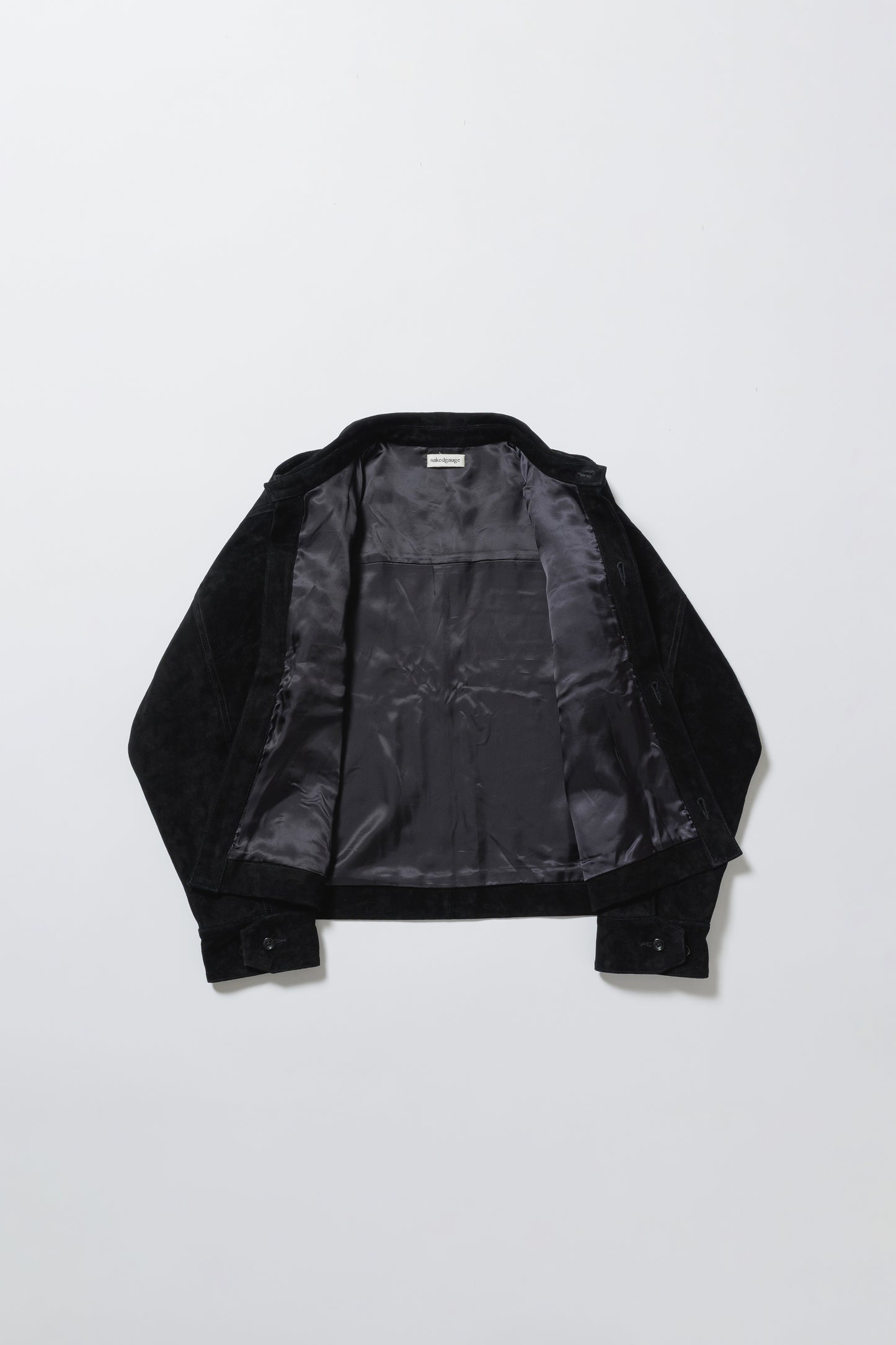 GOAT SUEDE CPO JACKET, BLACK