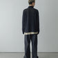 HAND KNITTING MESH SHIRT, BLACK