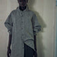 KHADIxLINEN REGULAR COLLER SHIRT, GRAY