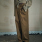 COTTONxLINEN PIGMENT DYED ASHLEY PANTS, KHAKI
