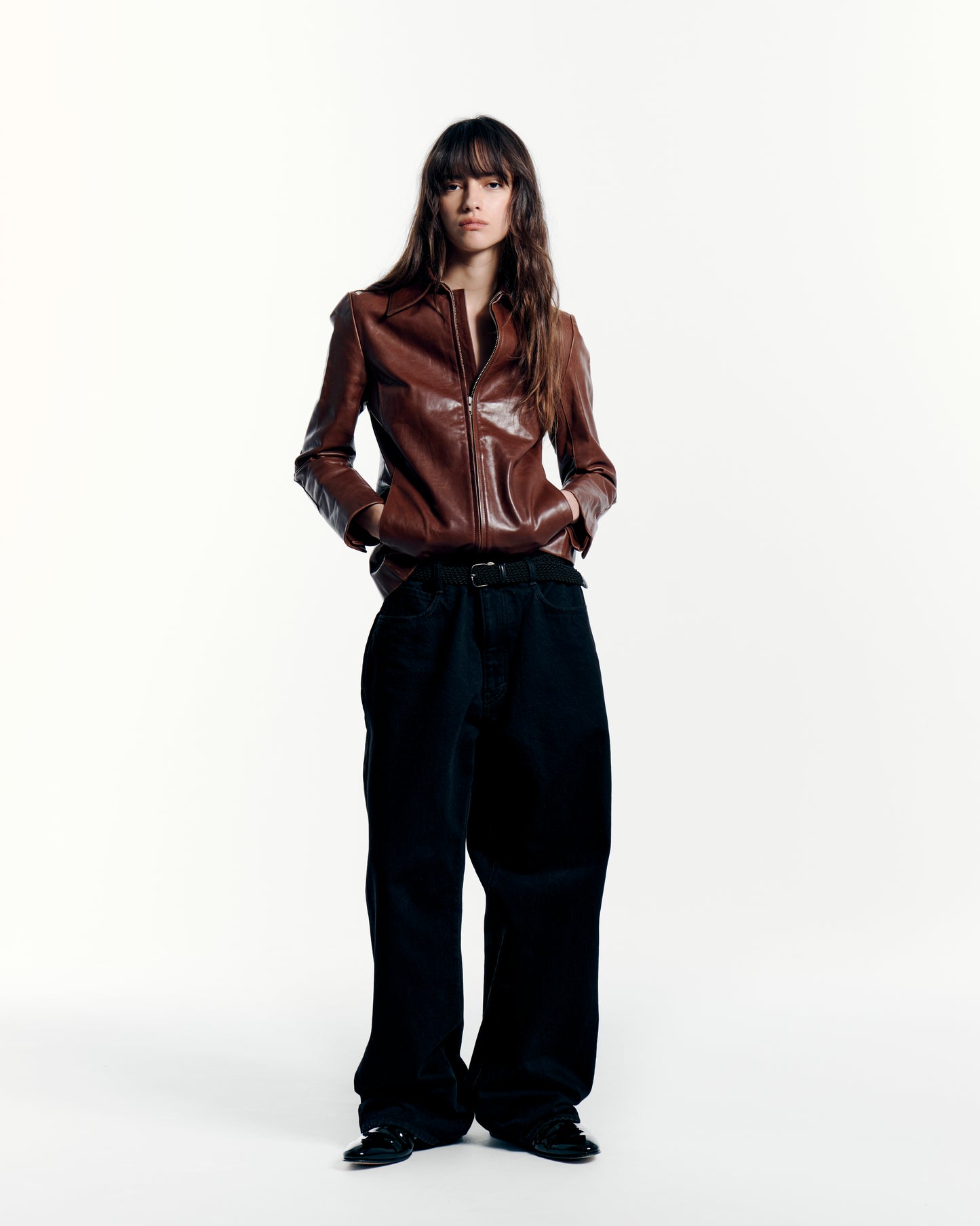 ONE WASH BLACK DENIM ASHLEY JEANS, BLACK