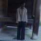 LINEN COTTON RANDAM COLOR HOUNDSTOOTH SHIRT LS, YLW x B.GRAY