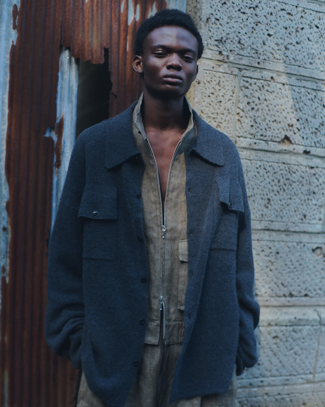SUMI LINEN N48 BLOUSON, KHAKI
