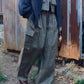 SUMI LINEN WIDE EASY CARGO PANTS, KHAKI