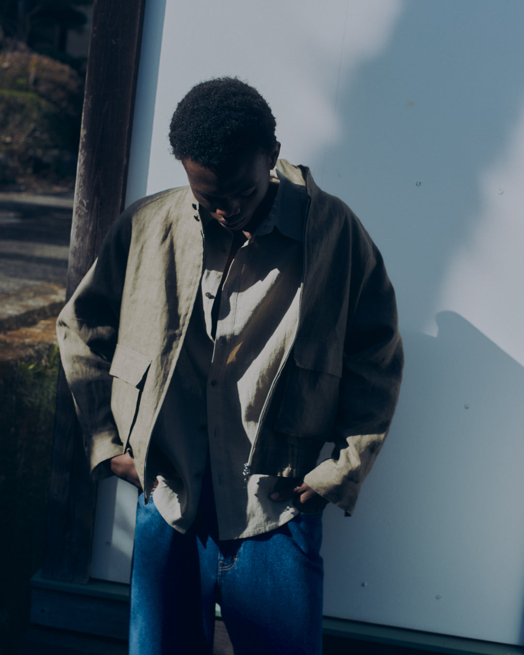 SUMI LINEN N48 BLOUSON, KHAKI
