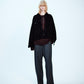GOAT SUEDE CPO JACKET, BLACK