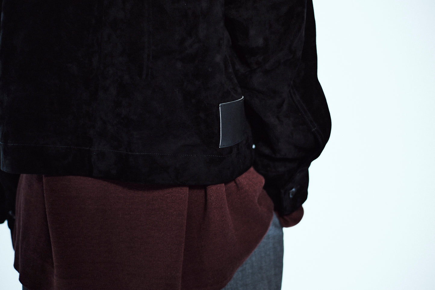 GOAT SUEDE CPO JACKET, BLACK