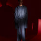 WOOL GABARDINE ASHLEY SLACKS, CHARCOAL GRAY