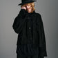GOAT SUEDE CPO JACKET, BLACK